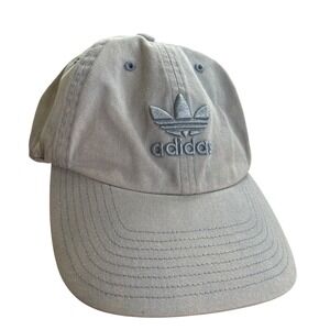 Adidas‎ Hat Adjustable Strapback Trefoil Logo Women's Casual Hat Cap Light Blue